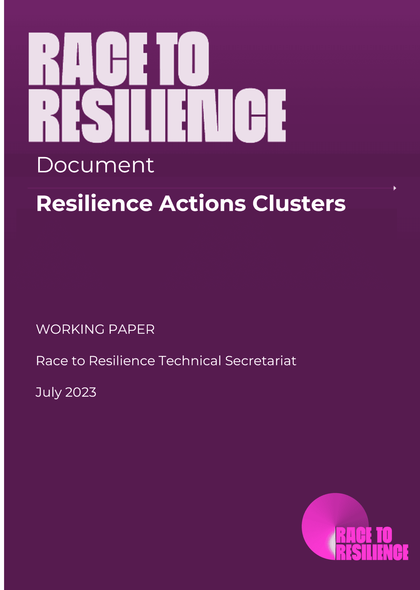 Resilience Action Clusters